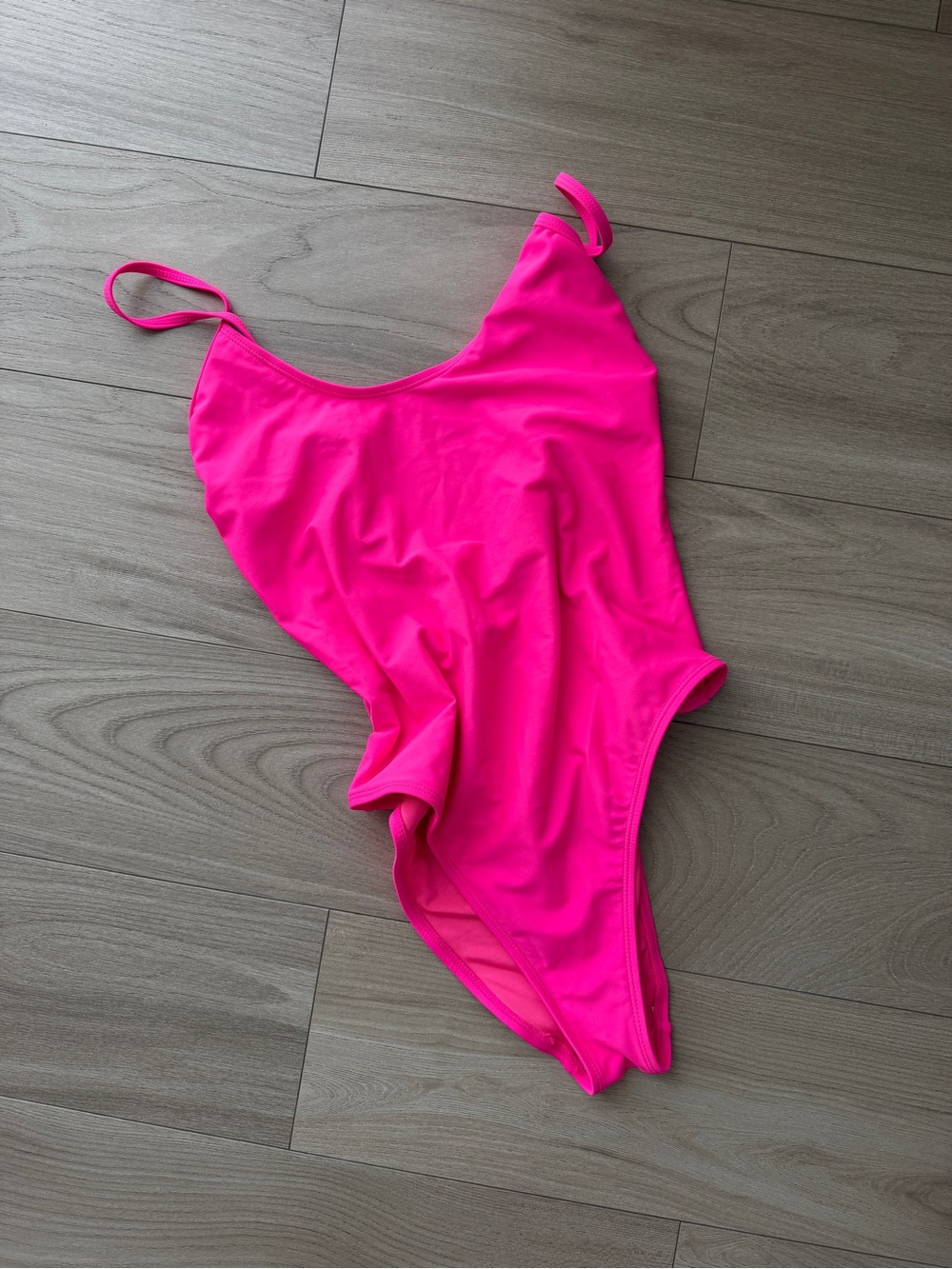 Good American Neon Pink One-Piece Swimsuit